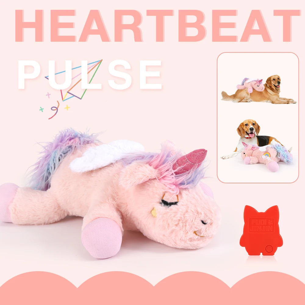 Plush dog toys, Dog Halloween gifts, pet heartbeat soothing toys, dog chew toys, pet calming aids, behavioural training toys