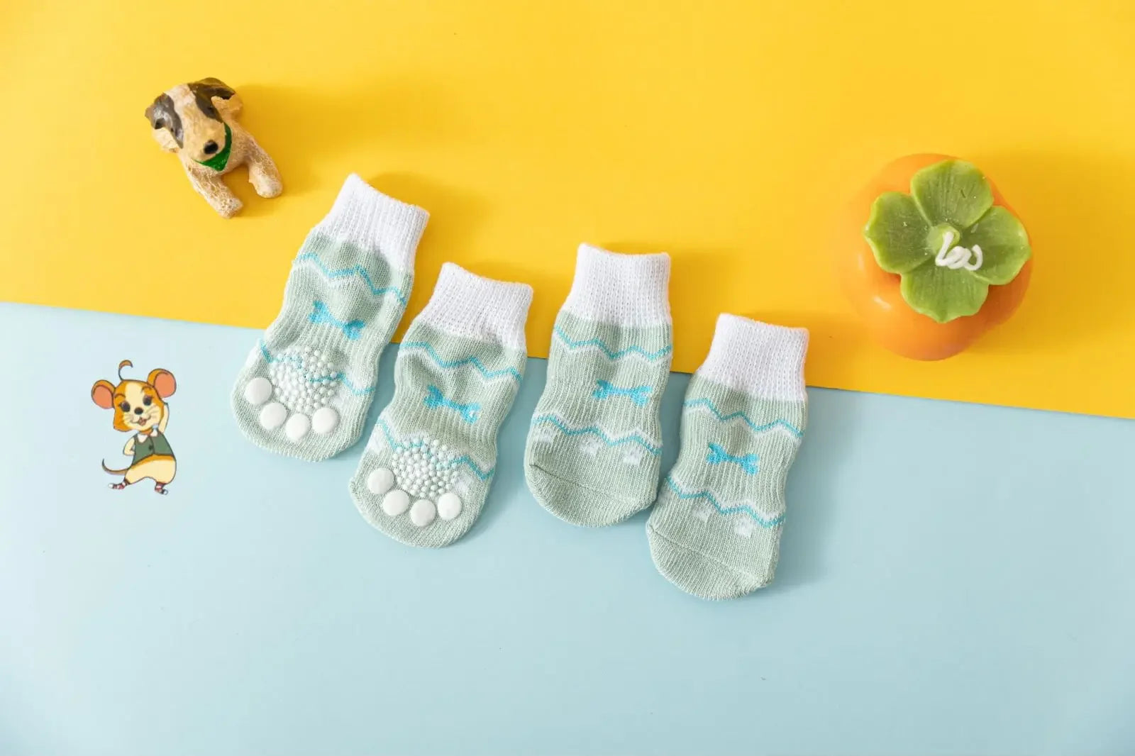 Puppy Dog Knit Socks Autumn Cute Winter Pet Socks Anti-Slip Knitted Small Dogs Shoes Warm Paw Protector Dog Accessories