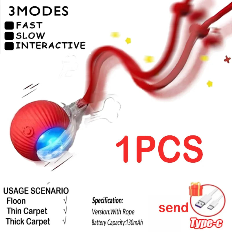 Interactive Toy for Cats Toy Automatic Rolling Ball Cat Accessories Rolling Ball Magic Ball Toys for Cat Training Imitate Mouse