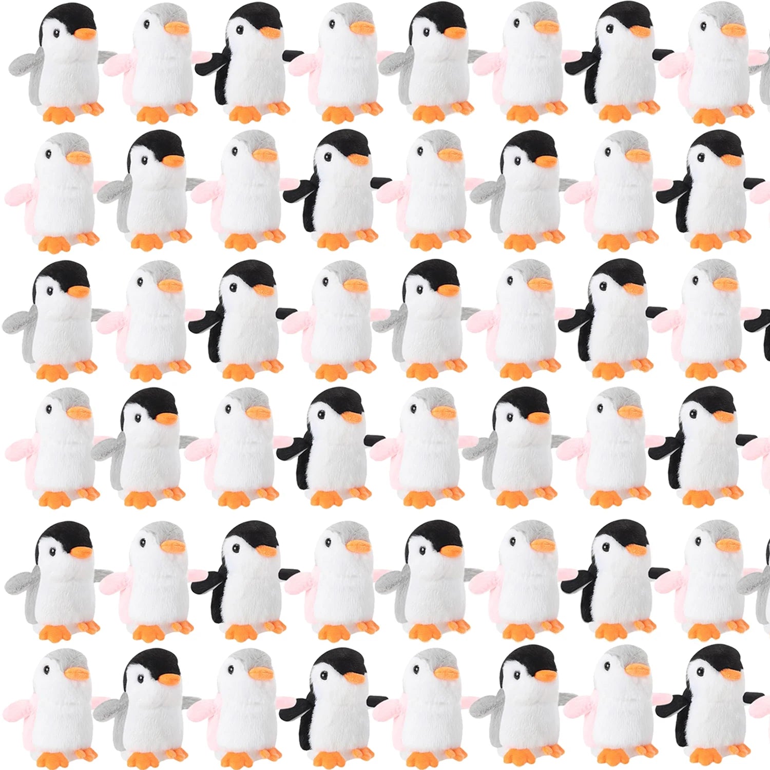 9-96Pcs Mini Stuffed Animal Penguin Plush Hanging Penguin Toys Small Penguin Keychain Valentine Stocking Stuffs Birthday Gifts