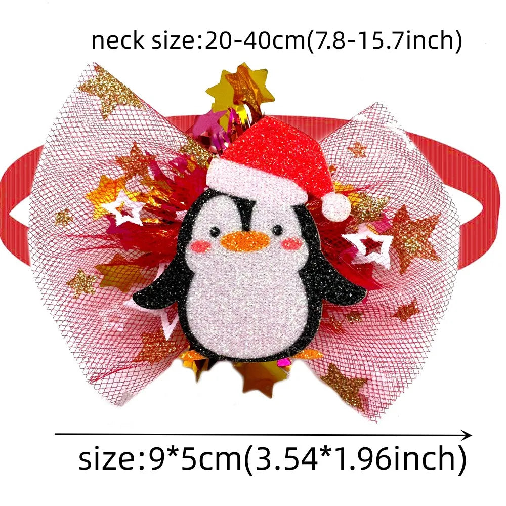 50/100pcs Christmas Pet Dog Bow Ties Dog Fashion BowTies Adjustable Collar Dogs Pet Grooming Bows Dog Accessories for Small Dogs