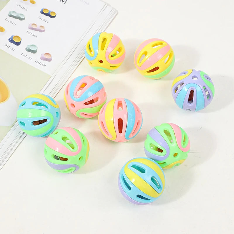Bird Toys Colorful Splicing Bell Ball Large Birds Toys Pet Toy Pet Supplies Random Colors Bird Accessories juguetes para pájaros