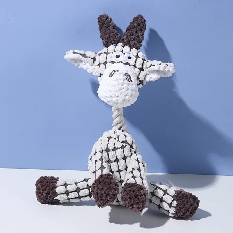 Cute Dog Toys for Small Large Dogs Animal Plush Dog Squeaky Toy Puppy Chew Toys Bite Resistant Pet Toy For Dogs Squeaker