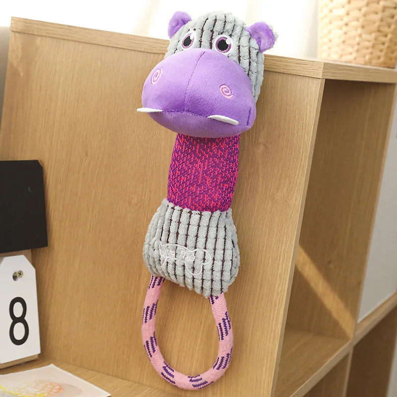 Dog Toy Animals Shape Bite Resistant Squeaky Toys Corduroy Dog Toys for Small Large Dogs Puppy Pets Training Accessories