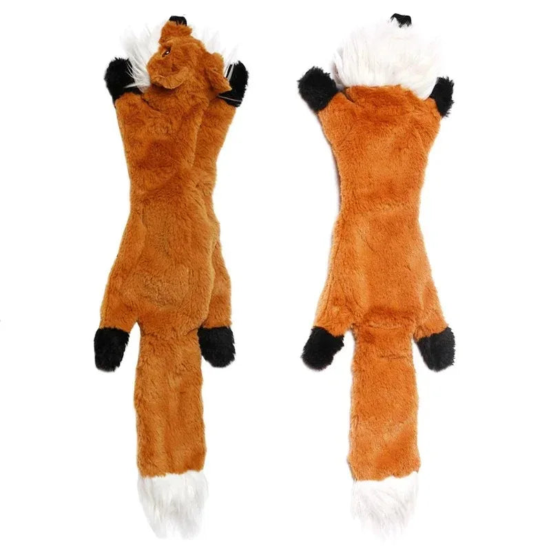Plush Dog Toys Squirrel Raccoon Fox 18 Inch Stuffing Free Squeaky for Small  Medium Dogs No Stuffing with Squeakers Dog Chew Toy