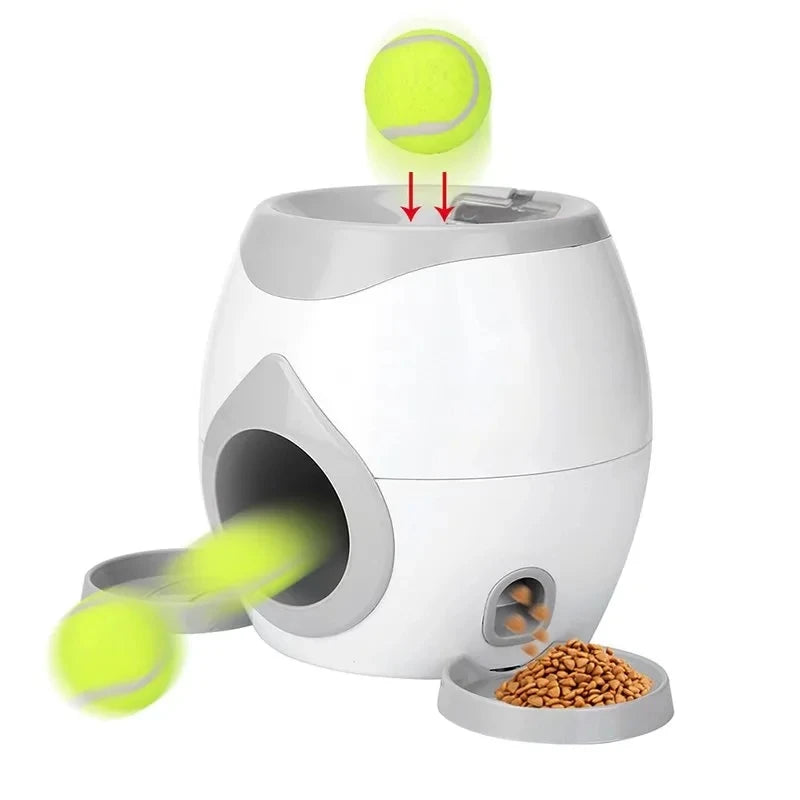 Automatic Pet Feeder Interactive Take Tennis Launcher Dog Training Toy Fun Ball Throwing Machine Teddy Corgi Shiba Inu Dog Toys