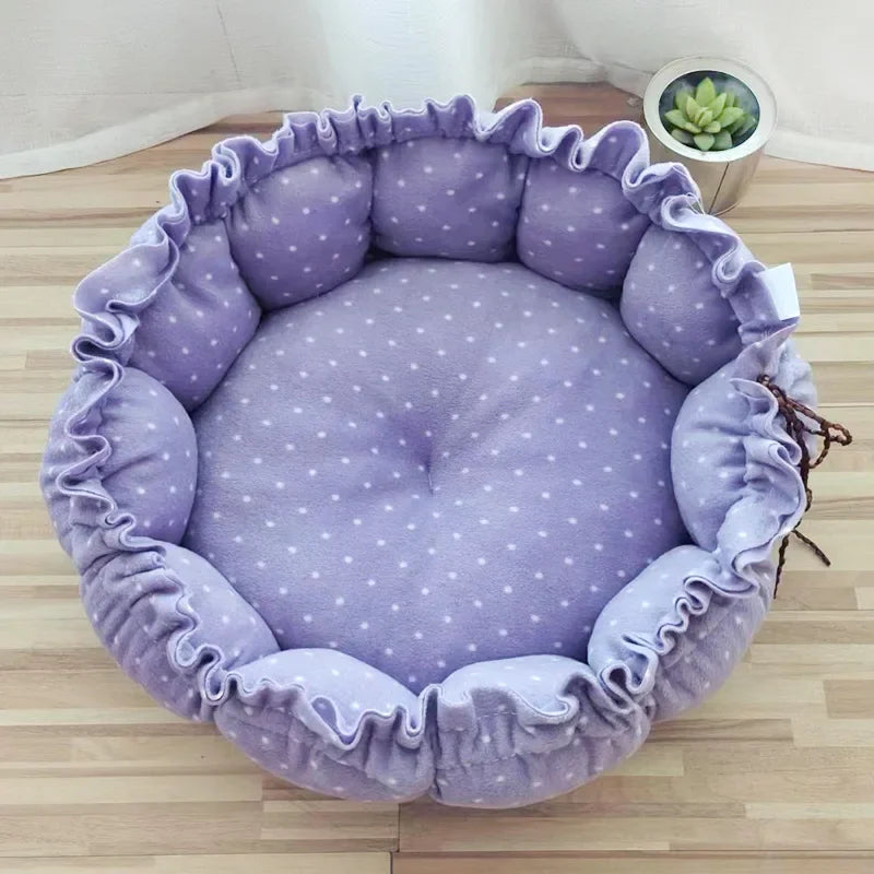 Dog Bed Small Medium Dogs Cushion Soft Cotton Winter Basket Warm Sofa House Cat Bed for Dog Accessories Pet Supplies