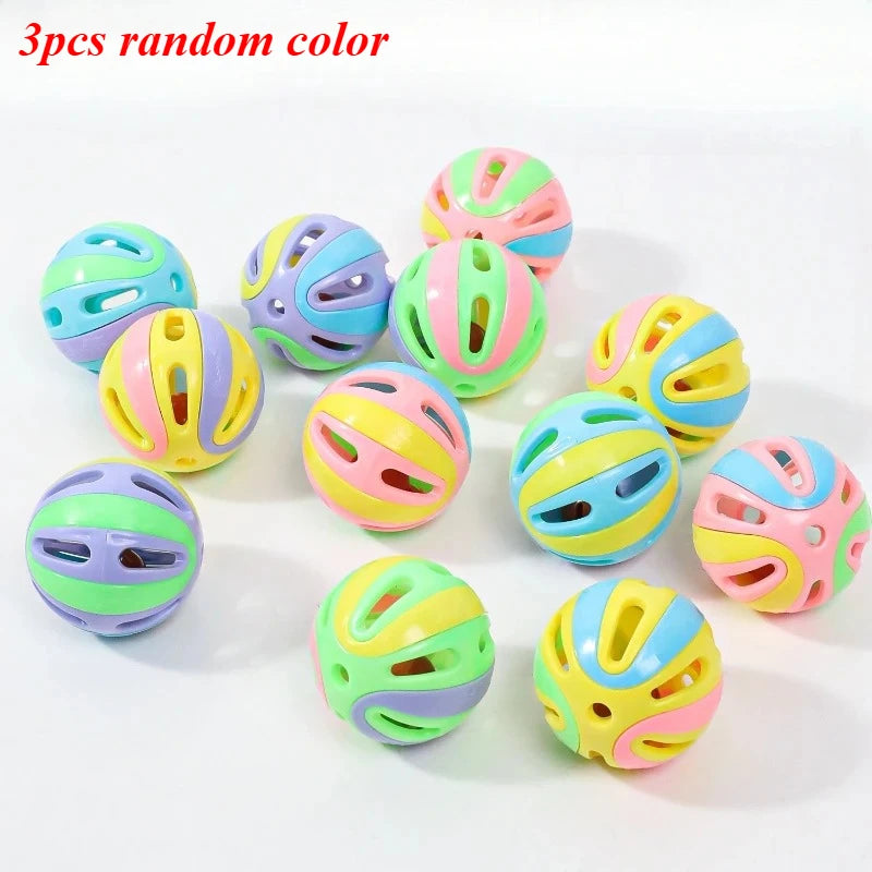 Bird Toys Colorful Splicing Bell Ball Large Birds Toys Pet Toy Pet Supplies Random Colors Bird Accessories juguetes para pájaros