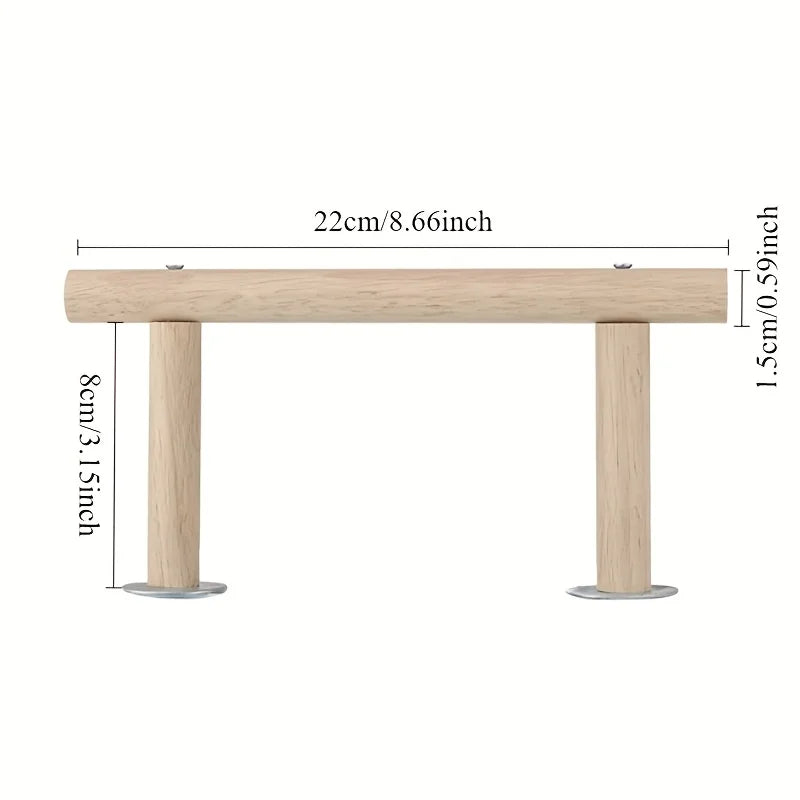 Durable Wooden Bird Perch Stand Parrot Toys For Standing Playing Bird Supplies