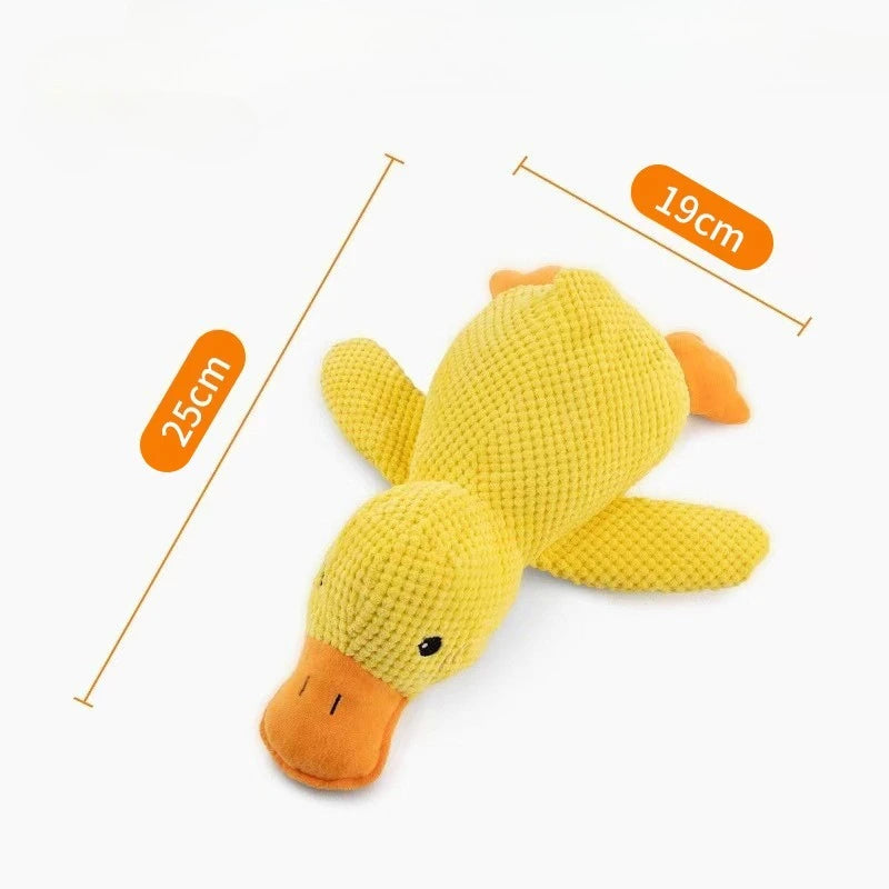 Dog Toys Plush Companion Sleeping Duck  for Small Large Dogs Bite Resistant Teeth Grinding Sound Relief Duck  Toy