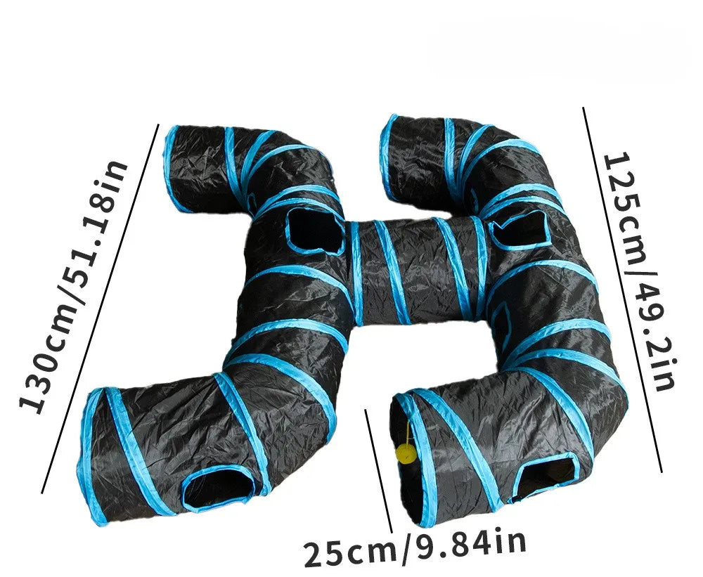 Cat Tunnel Portable Foldable Set Pet Rabbit Guinea Pig Tent Maze Channel Toy Dog Fence Pet Cage Large Space Multiple Gameplay