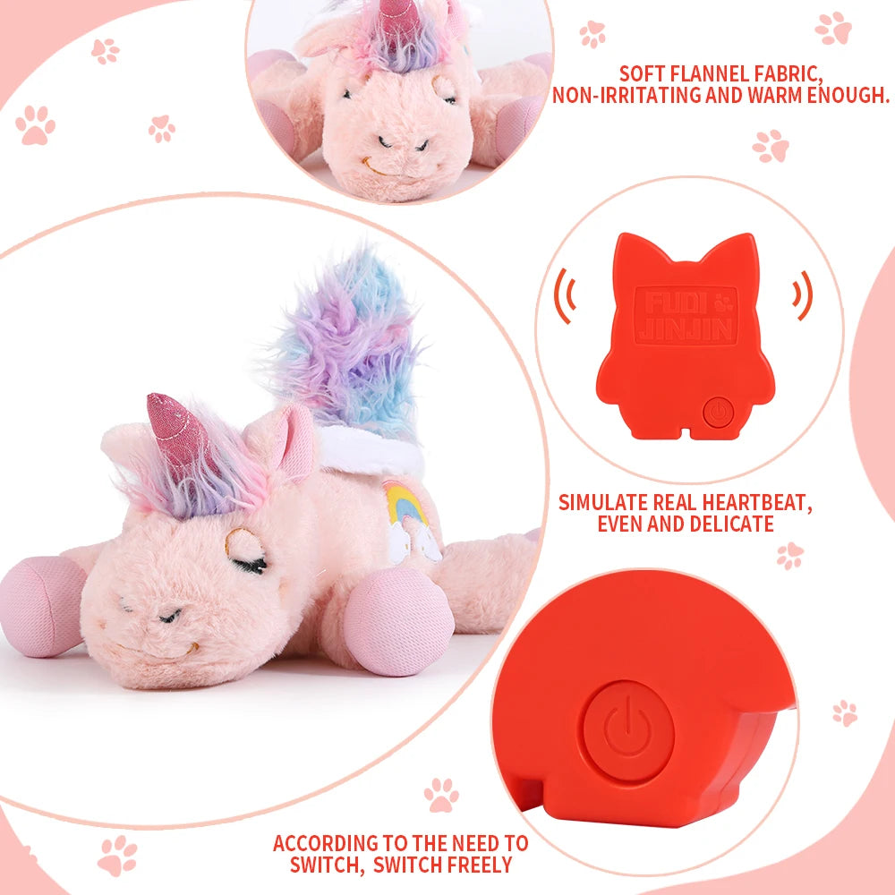 Plush dog toys, Dog Halloween gifts, pet heartbeat soothing toys, dog chew toys, pet calming aids, behavioural training toys