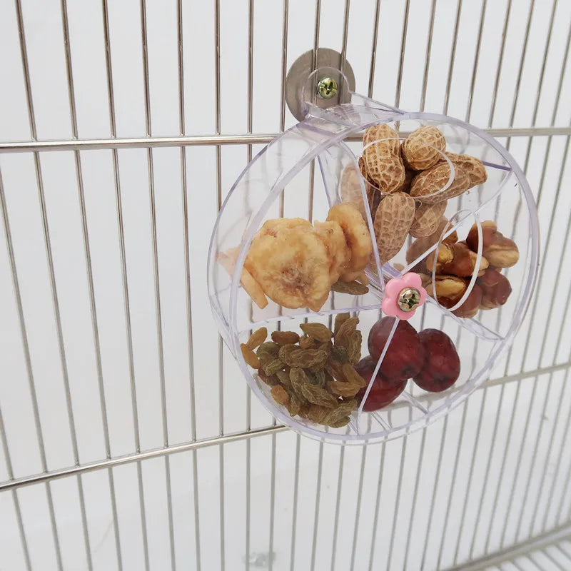 Rotate Pet Parrot Toys Wheels, Bite Chewing Birds Foraging Food Box Cage Feeder, Birds accessoires
