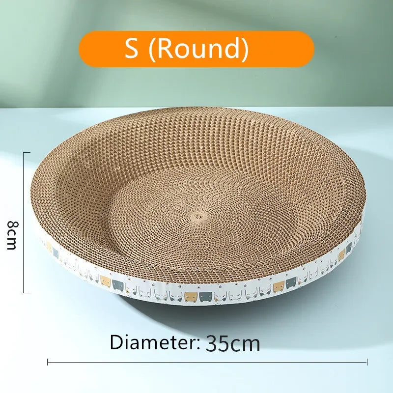Cat Scratching Board Protect Furniture Grinding Claw Toys Oval Corrugated Paper Wear-resistant Cat Nest Cat Accessories