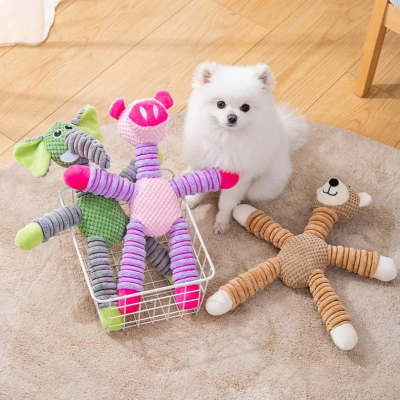 1pc Dog Toys Grinding Teeth Plush Pet Supplies Teeth Cleansing Toys Bite-resistant And Bored Interactive Puppy Toys