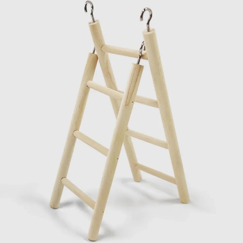 1PC Birds Toy Wooden Ladders Swing Scratcher Perch Climbing 3/4/5/6 Ladder Bird Cage Hamsters Parrot Toys Hanging Pet Supplies