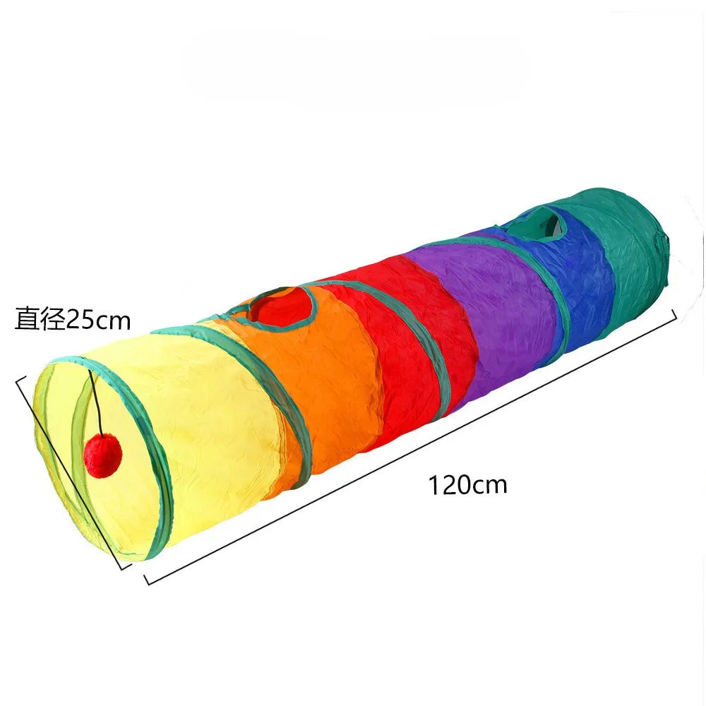 Cat Tunnel Portable Foldable Set Pet Rabbit Guinea Pig Tent Maze Channel Toy Dog Fence Pet Cage Large Space Multiple Gameplay