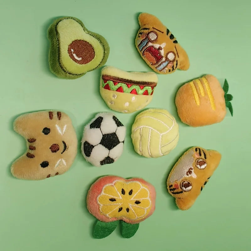 Pet Plush Toy Set Cat Toy With Catmint Kitten Plush Catnip Toy With Scent Cat Mini Catnip Toy Teeth Chewing Grinding Pet Supply