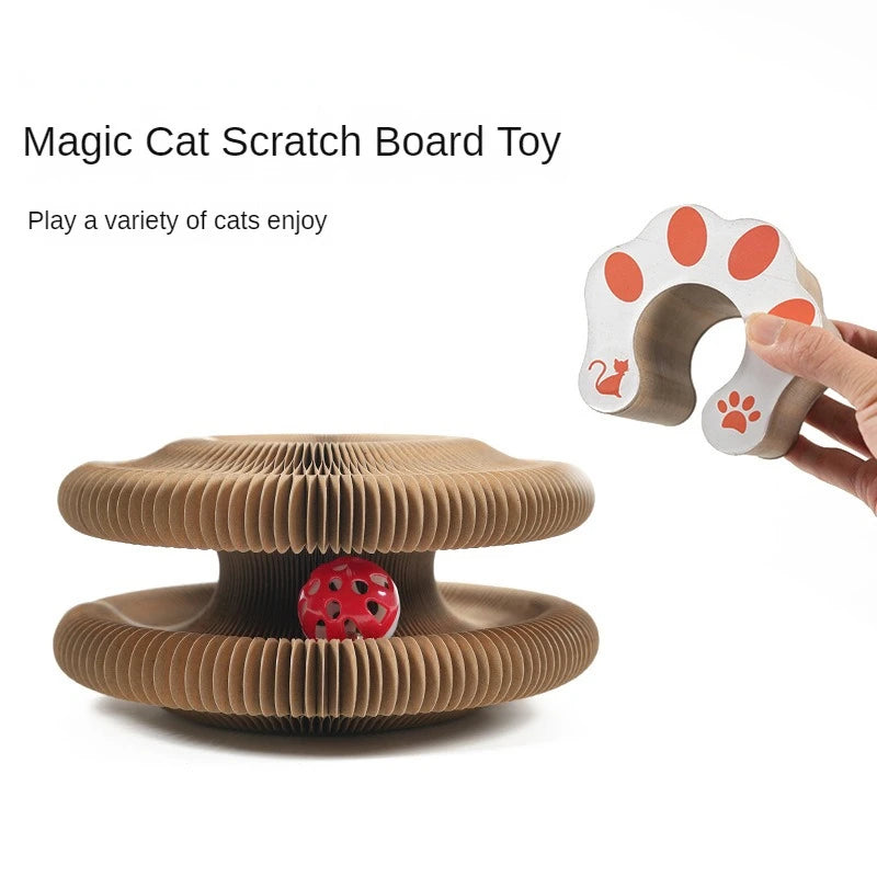 Magic Organ Cat Toy Cats Scratcher Scratch Board Round Corrugated Scratching Post Toys for Cats Grinding Claw Cat Accessories