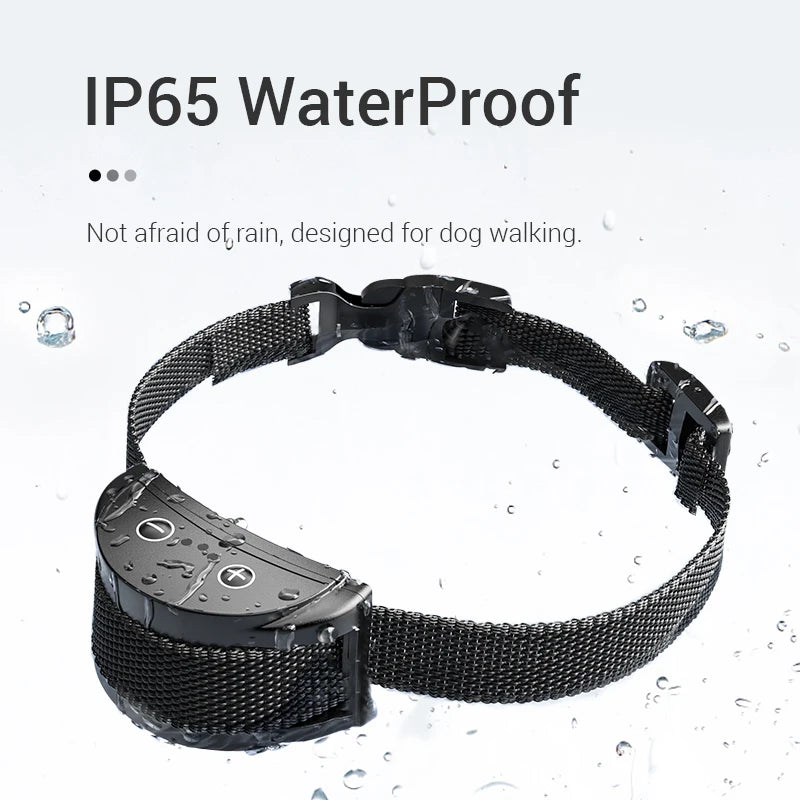 ROJECO Intelligent Training Collar Dog Anti Bark Collar Rechargeable Bark Control Collar For Dogs Electric Anti-Barking Devices