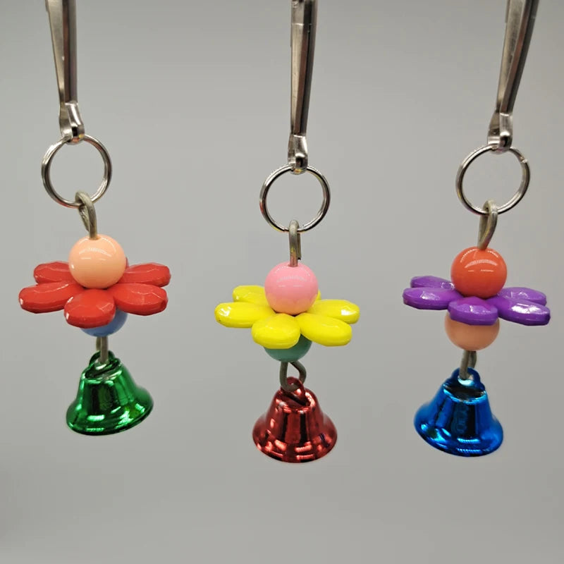 Parrot Toys Suspension Hanging Bridge Chain Pet Bird Random Color Parrot Chew Toy Bird Cage Toy for Parrots Cage Accessrioes