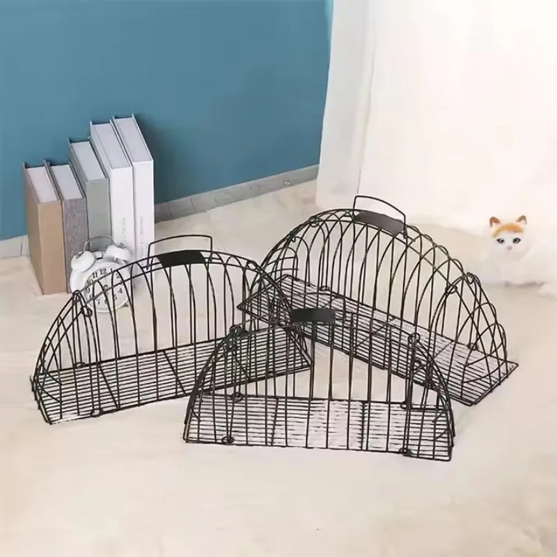 Cat Bath Cage Iron Anti-scratch Anti-bite Cage Fixed Dry Bath Double Door Cat Beauty Cage Anti-escaping Cat Accessories