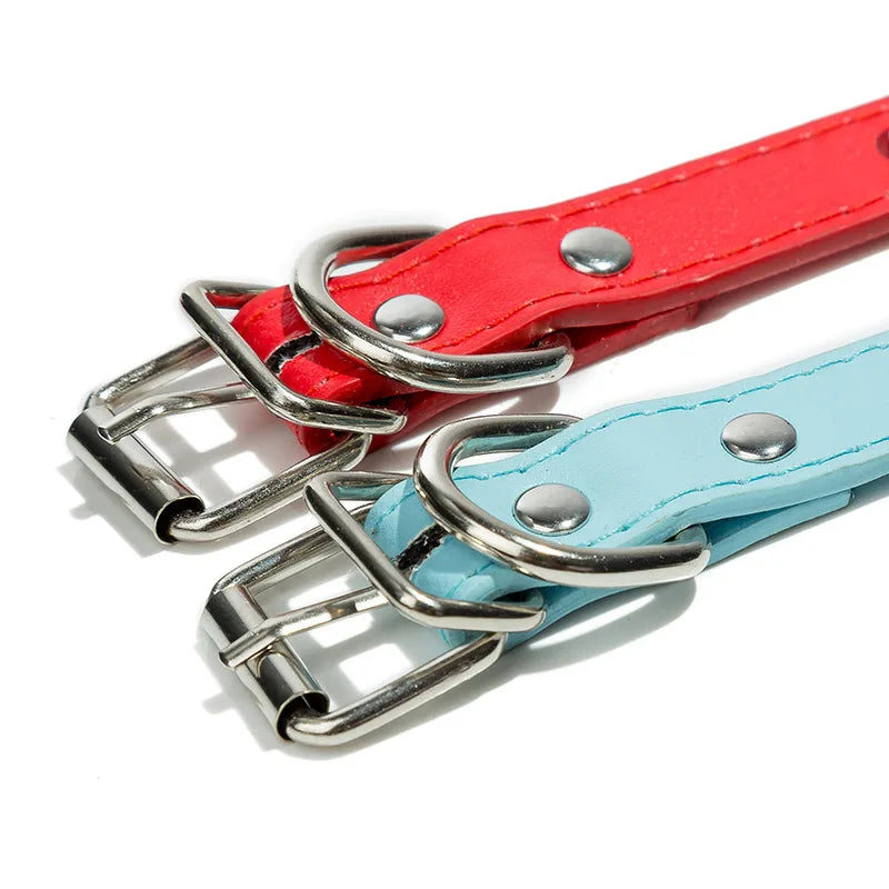 Leather Dog Cat Collar Spiked Studded Puppy Pet Necklace For Small Medium Large Dogs Cats Neck Strap Pet Collars Dog Accessories