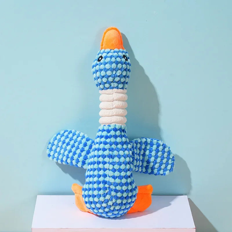 Dog Toys Plush Animal Toy Wild Goose Chewing Toy for Small Medium Large Dogs Cats Teeth Cleaning Toys Pet Squeak Toy for Puppy