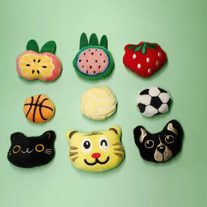 Pet Plush Toy Set Cat Toy With Catmint Kitten Plush Catnip Toy With Scent Cat Mini Catnip Toy Teeth Chewing Grinding Pet Supply