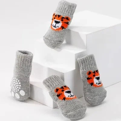Puppy Dog Knit Socks Autumn Cute Winter Pet Socks Anti-Slip Knitted Small Dogs Shoes Warm Paw Protector Dog Accessories