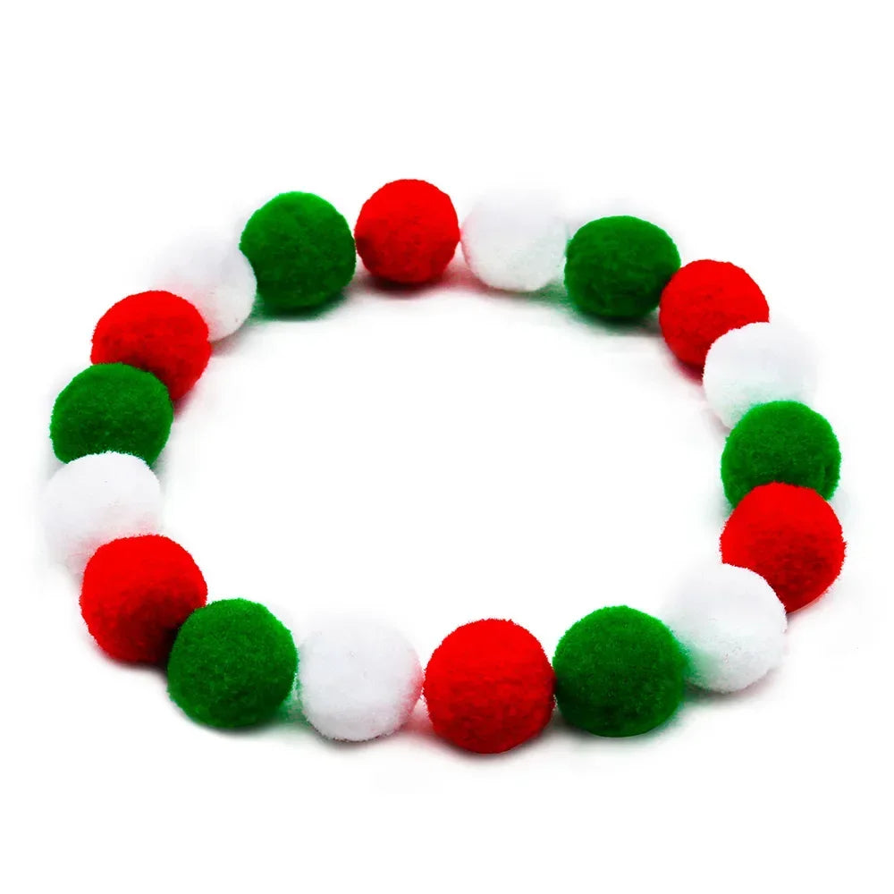 1PC Christmas Decorate Pet Bowtie Dog Deer Hair Ball Pet Puppy Adjustable Snowman Necktie Collar for Small Large Dog Accessories