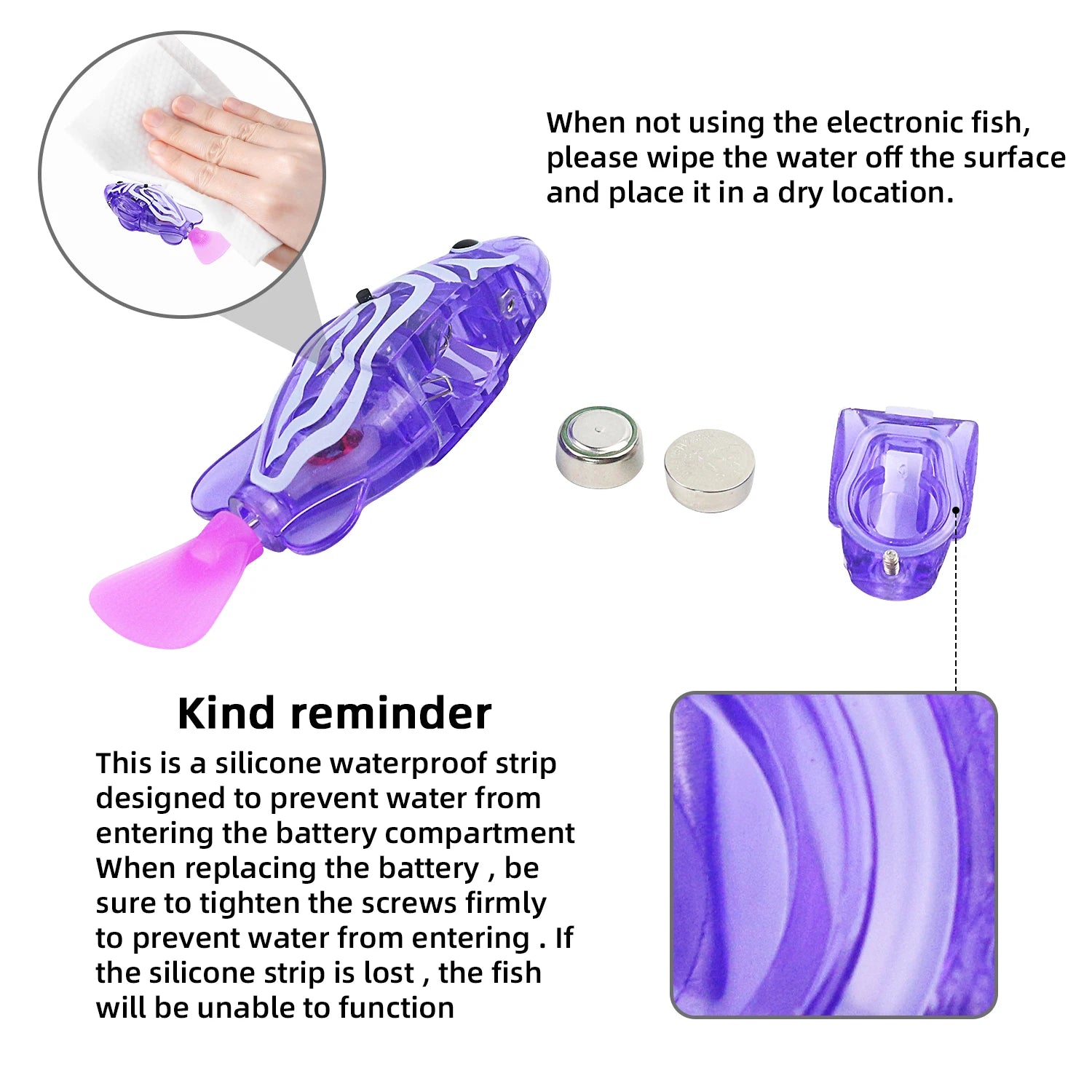 Swimming attracts pet fish, waterproof LED light toy fish, pet cat and dog toys, novel electronic fish