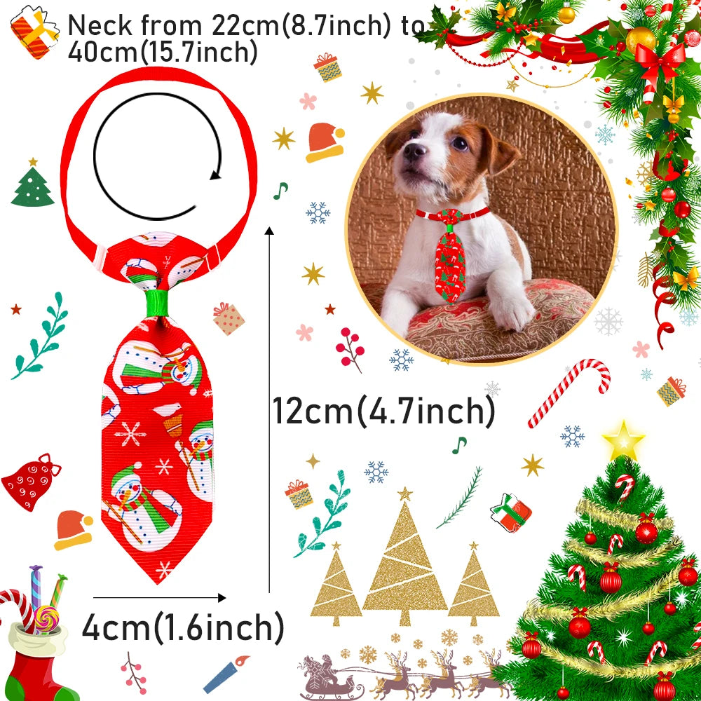 50/100ps Christmas Dog Accessories Pet Dog Cat Neckties Bow Tie Xmas Pet Supplies Samll Dog Bowties Collar Pets Dogs Accessories