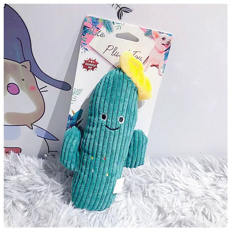 Pet Toys Sound Plush Toys Cute Plants Avocado Series Pet Molars Interactive Toys Cat and Dog Toys Bite Resistant