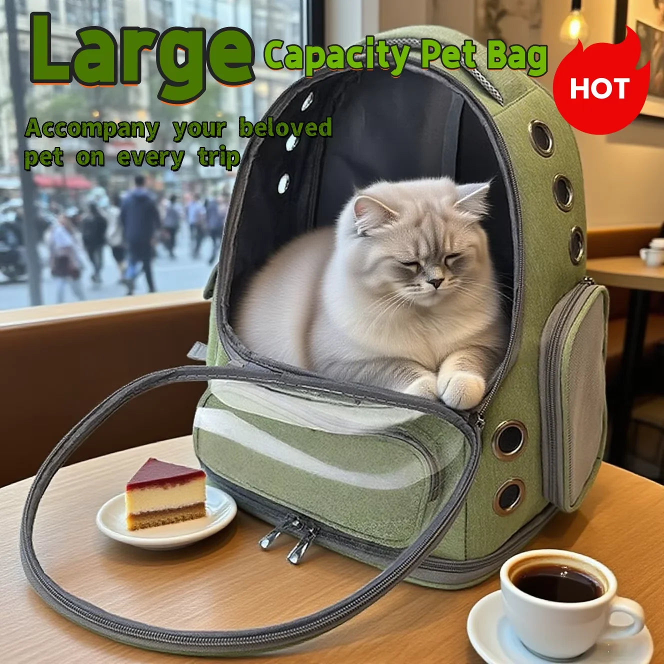 2025 Transparent Pet Carrier Backpack Breathable Cat and Small Dog Bag Outdoor Travel Shoulder Bag Cat Accessories Pet Supplies