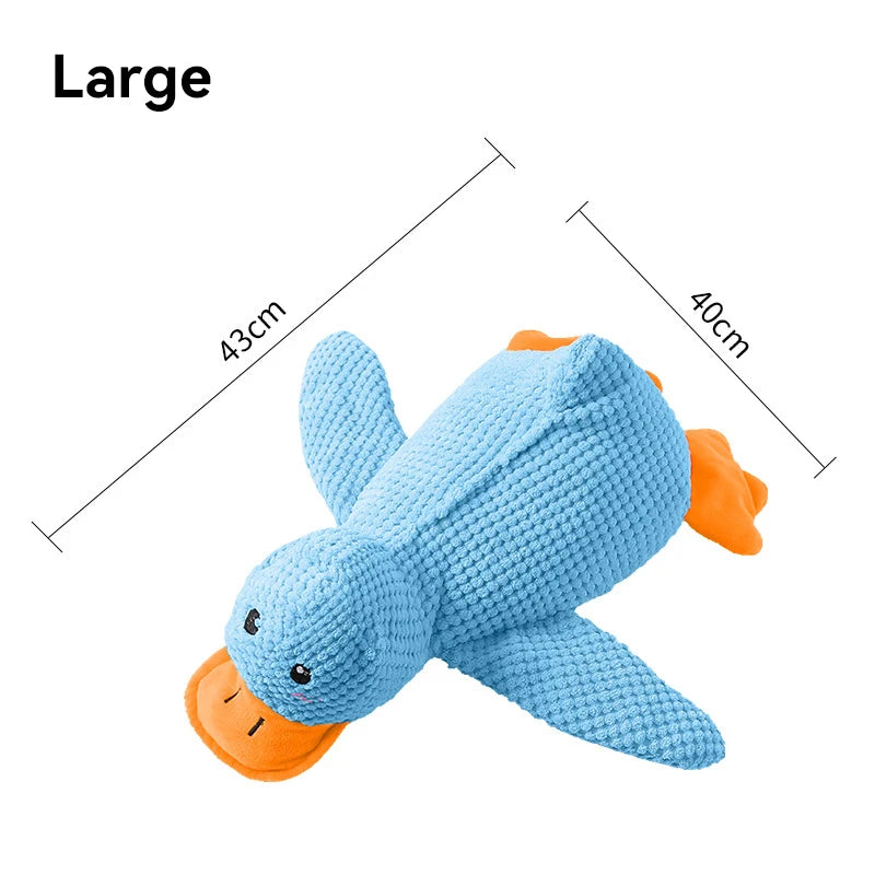 Plush Companion Sleeping Duck Dog Toys for Small Large Dogs Bite Resistant Teeth Grinding Sound Relief Duck Sound Toy 2025 New