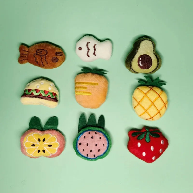 Pet Plush Toy Set Cat Toy With Catmint Kitten Plush Catnip Toy With Scent Cat Mini Catnip Toy Teeth Chewing Grinding Pet Supply