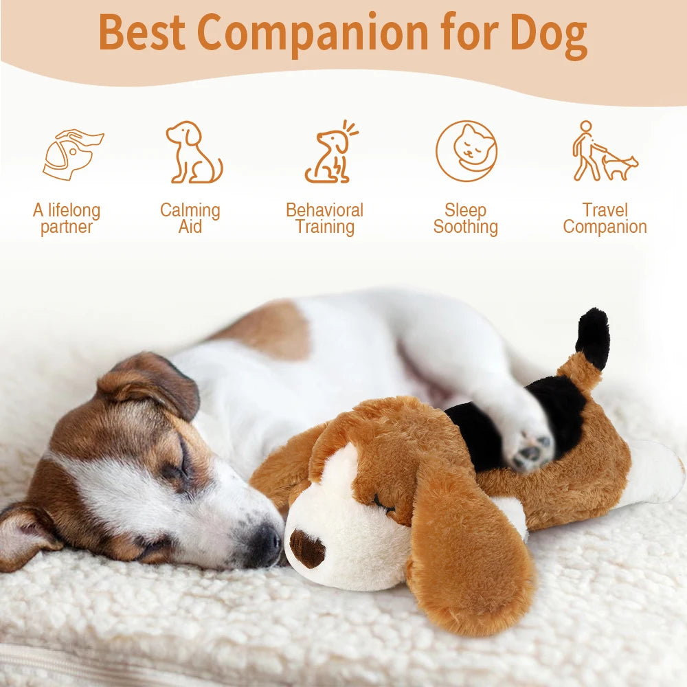 Plush dog toys, Dog Halloween gifts, pet heartbeat soothing toys, dog chew toys, pet calming aids, behavioural training toys