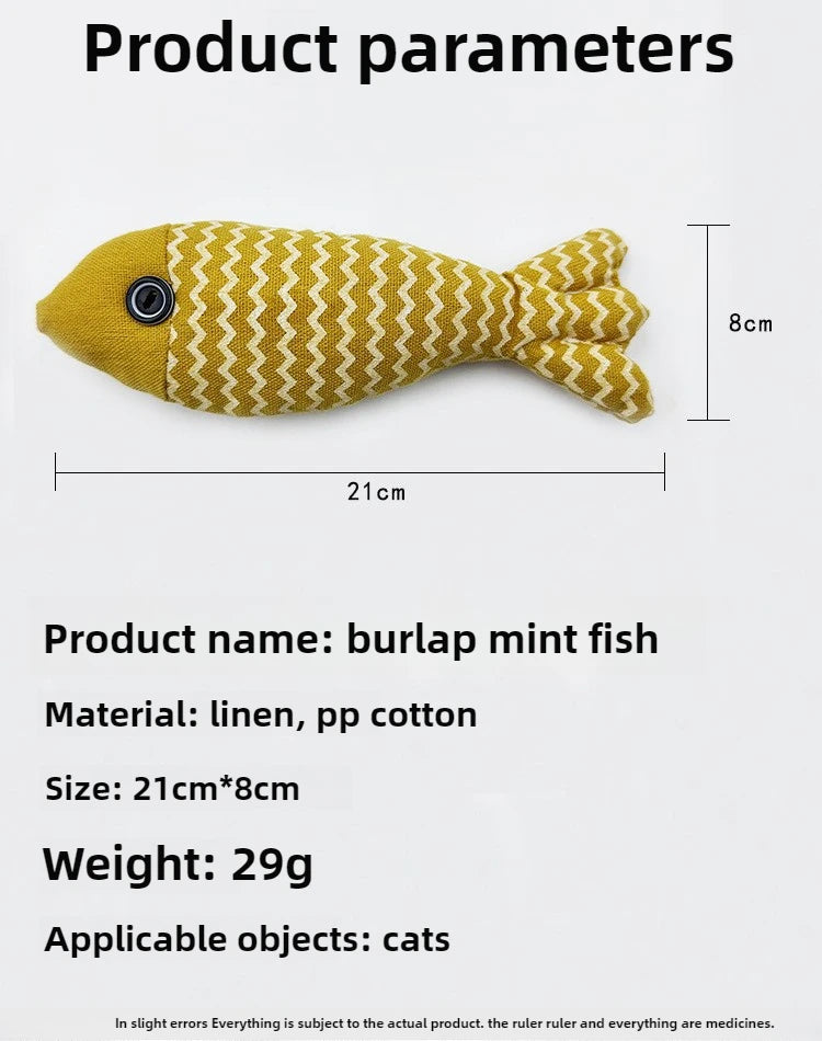 Cat Mint Toys Flaxseed Fish Toys Cat Mint Small Fish Pets Cat Mint Toys Cat Toys Scratcher Catnip Toy Cat Fish Toy