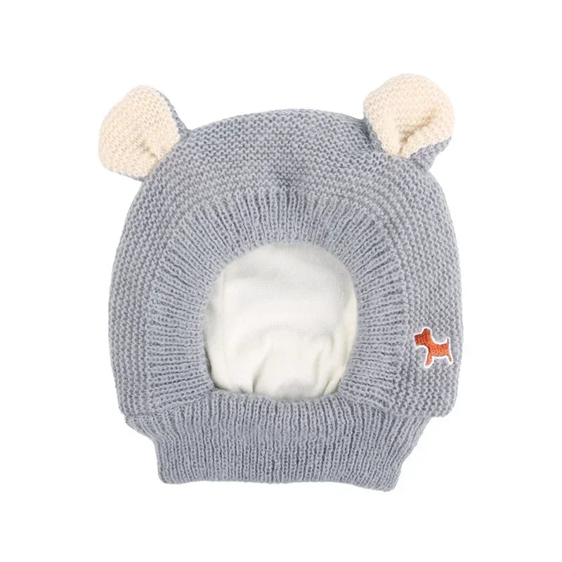 Kawaii Knitted Hat for Medium Large Dogs Autumn Winter Dog Accessories Pet Outdoor Supplies Labrador French Bulldog Headwear