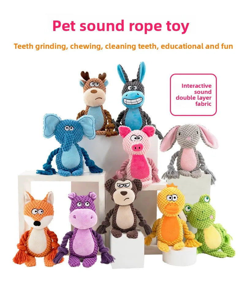 Quality Plush Dog Toys Chewy Squeaky Fun for All Breeds Durable Teething Options for Puppies Ideal for Small Medium Large Dogs