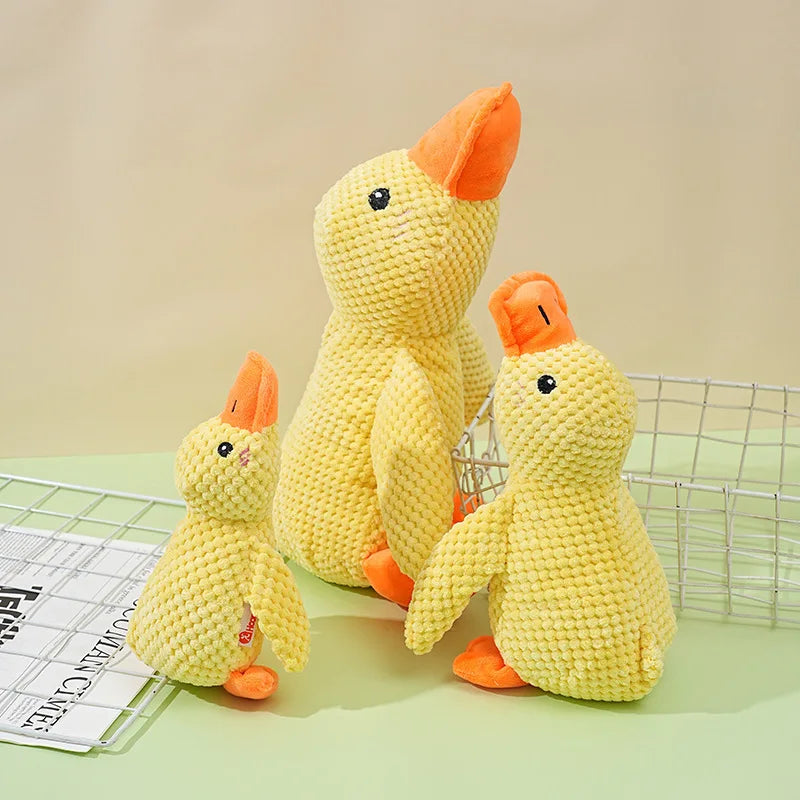 Dog Toys Plush Companion Sleeping Duck  for Small Large Dogs Bite Resistant Teeth Grinding Sound Relief Duck  Toy