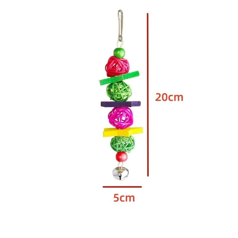 Bird and Parrot Toys Swing BirdCage Decoration Mirror Staircase Wind ChimesBird Accessories Toys for Birds juguetes para pájaros