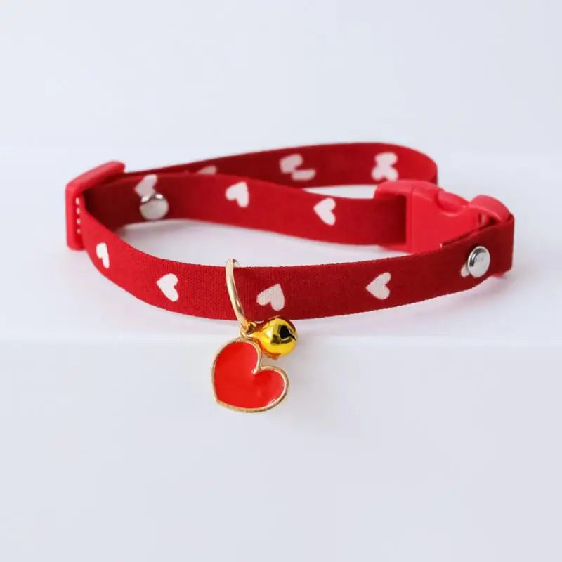 Collar Sakura Heart Fruit Cat Plaid Cat Collars Bell Cartoon Necklace Adjustable Collar for Cat Small Dog Pet Cat Accessories