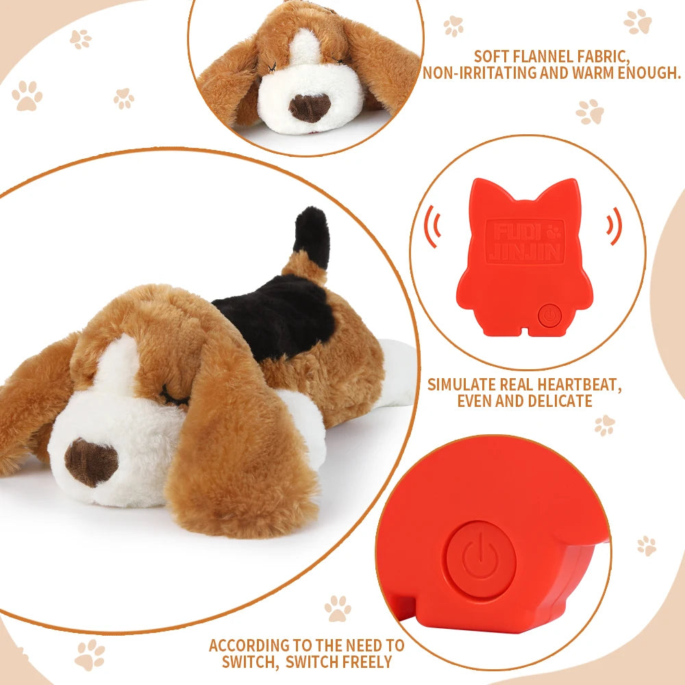 Plush dog toys, Dog Halloween gifts, pet heartbeat soothing toys, dog chew toys, pet calming aids, behavioural training toys