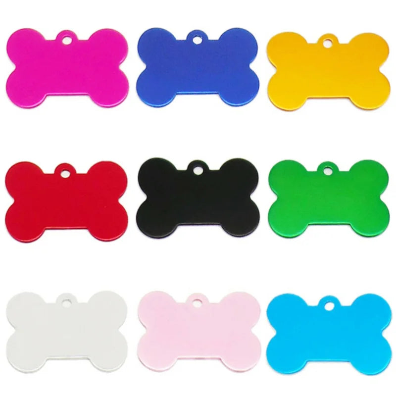 Personalized Dog Tag Bone Shaped Pet Id Tag Free Engraved Kitten Puppy Anti-Lost Dog Name Keychain Dog Accessories Cat Pendant