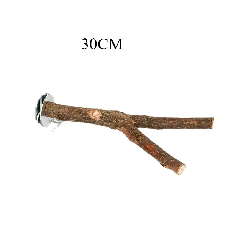 20/30/35cm Bird Toys Natural Log Tree Fork Birdcage Bifurcated Station Stand Parrots Chew Toy Standing Pole Durable Bird Toys