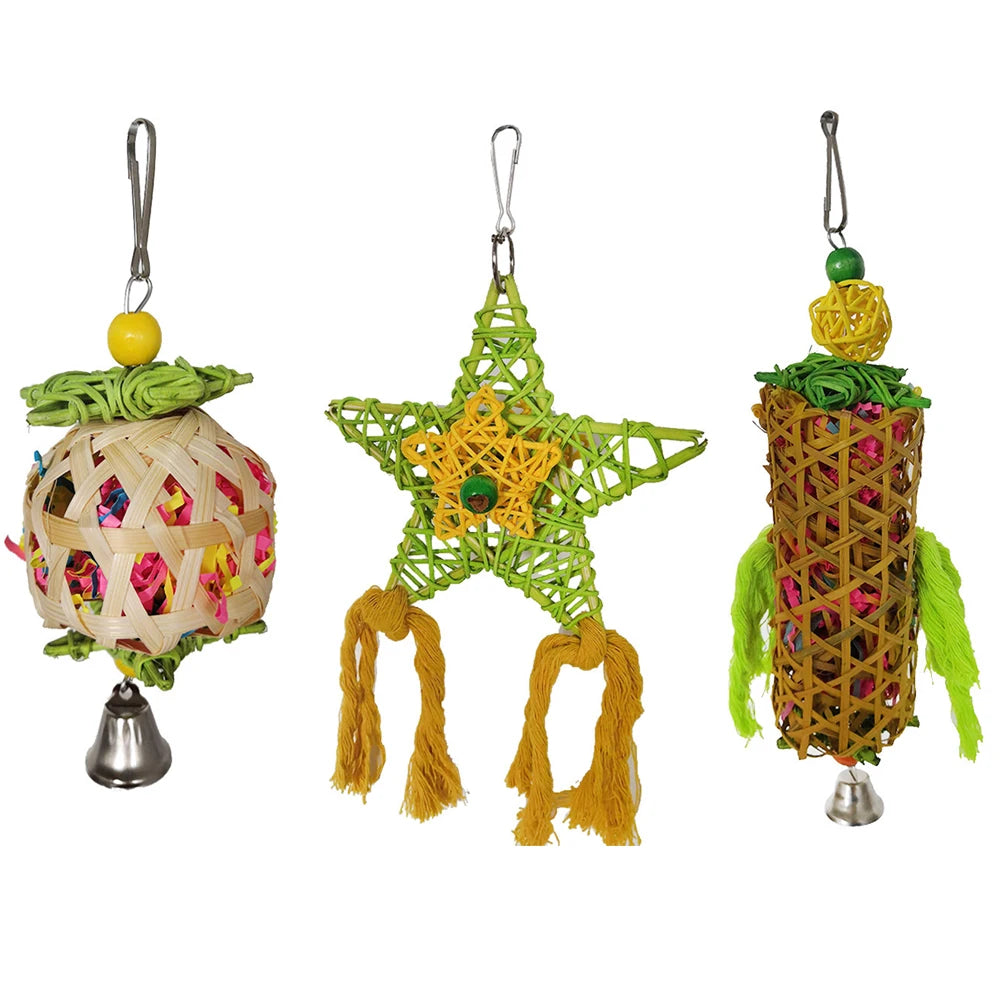 Parrot Bird Toy for Parakeets Agaponis Chewing Cardboard Destroy Birds Toy Parrot Toys for Large Small Birds Toy Accessories