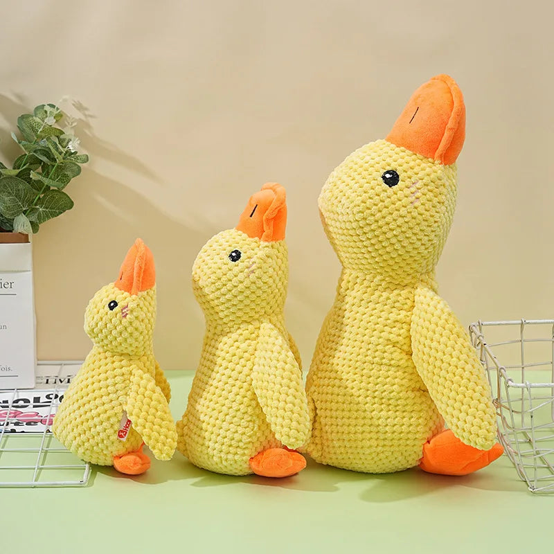 Dog Toys Plush Companion Sleeping Duck  for Small Large Dogs Bite Resistant Teeth Grinding Sound Relief Duck  Toy