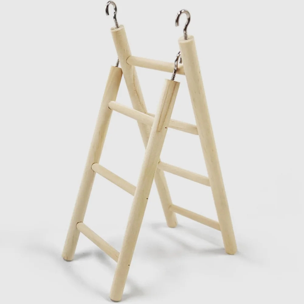 1PC Birds Toy Wooden Ladders Swing Scratcher Perch Climbing 3/4/5/6 Ladder Bird Cage Hamsters Parrot Toys Hanging Pet Supplies